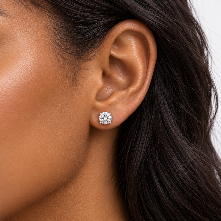 14k White Lab Grown Diamond Studs 1.44 cttw