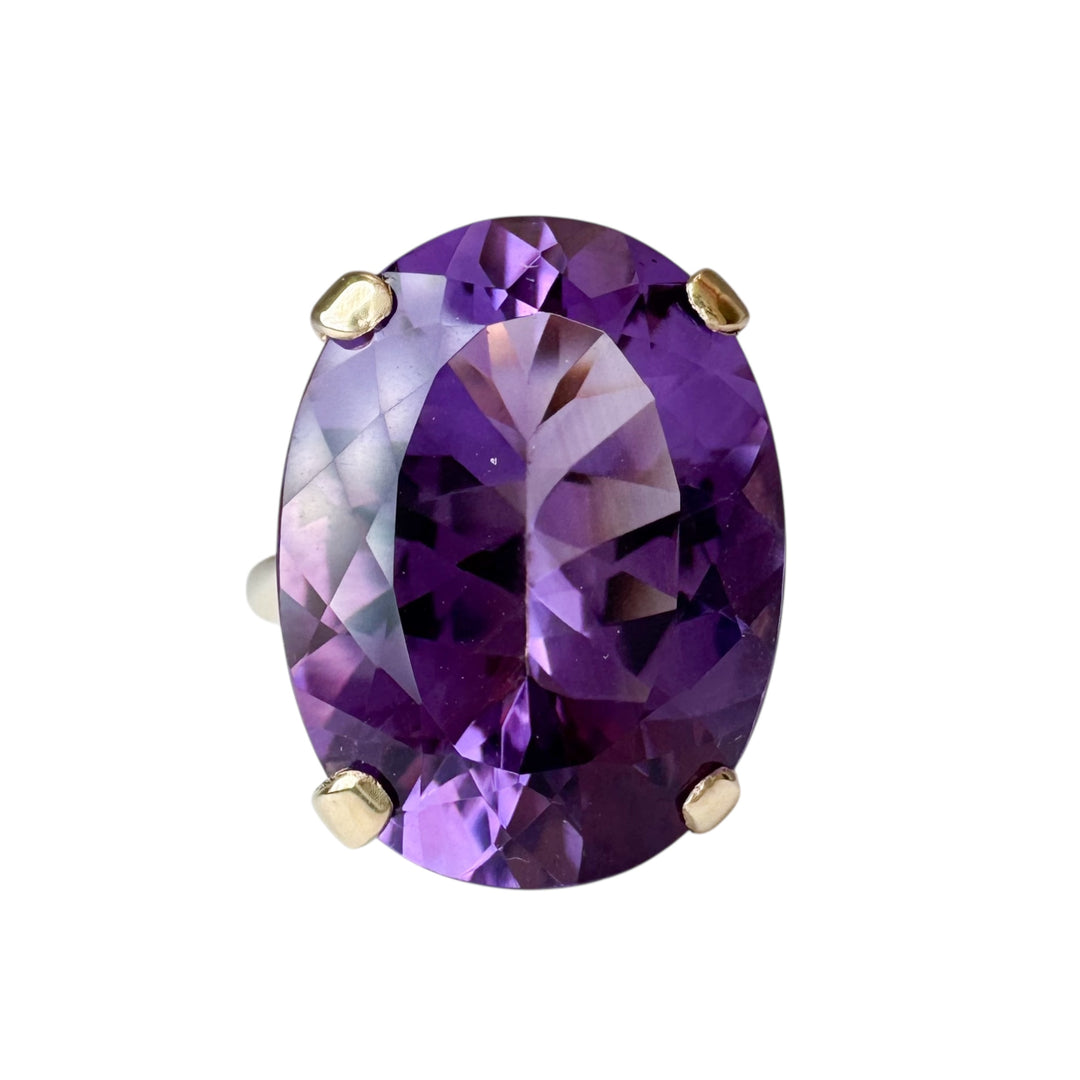 14k Yellow Gold Amethyst Estate Ring