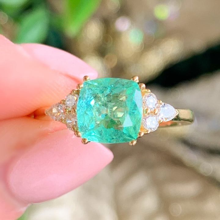 18k Yellow Gold Tourmaline Gemstone Ring