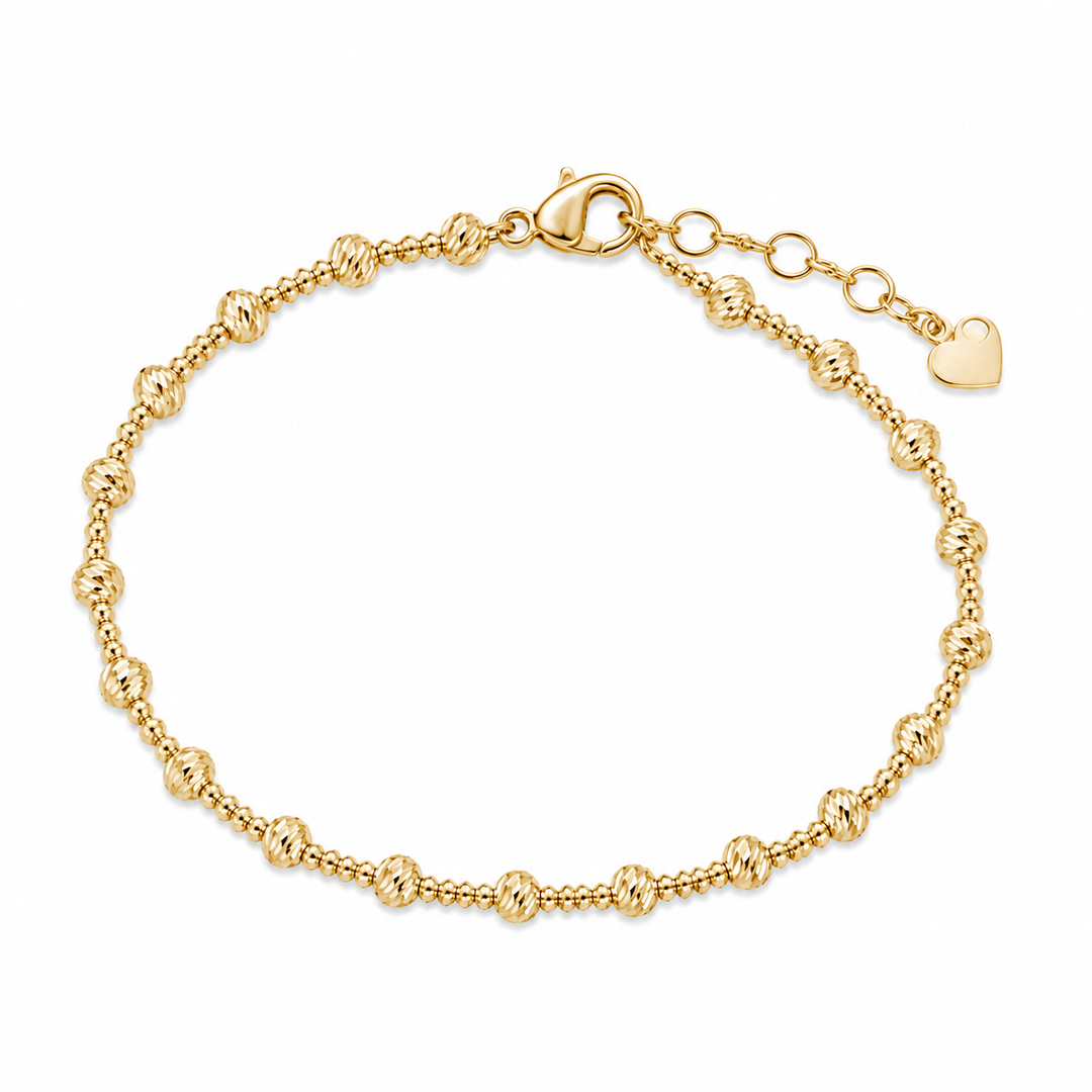 14k Yellow Gold Bead Bracelet