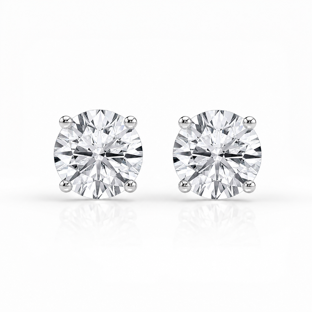 14k White Gold Lab Grown Diamond Earrings 1.00 cttw
