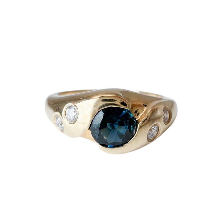 14k Yellow Gold Diamond Estate Ring