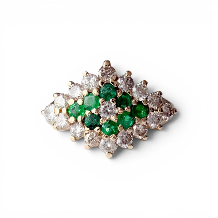 14k Yellow Gold Emerald Estate Ring