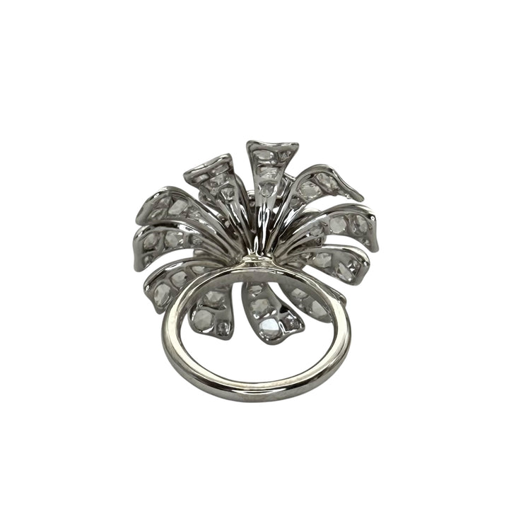 18k White Gold Estate Diamond Designer Ring