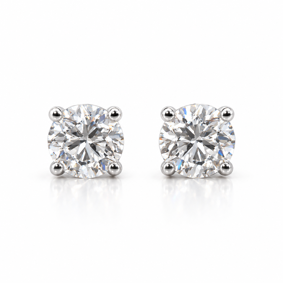 14k White Lab Grown Diamond Studs 1.00 cttw