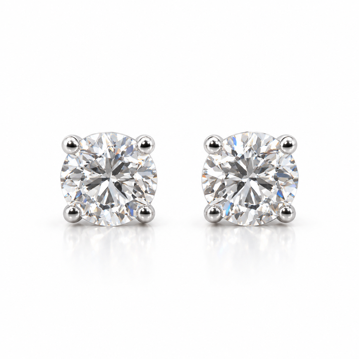 14k White Lab Grown Diamond Studs 1.00 cttw