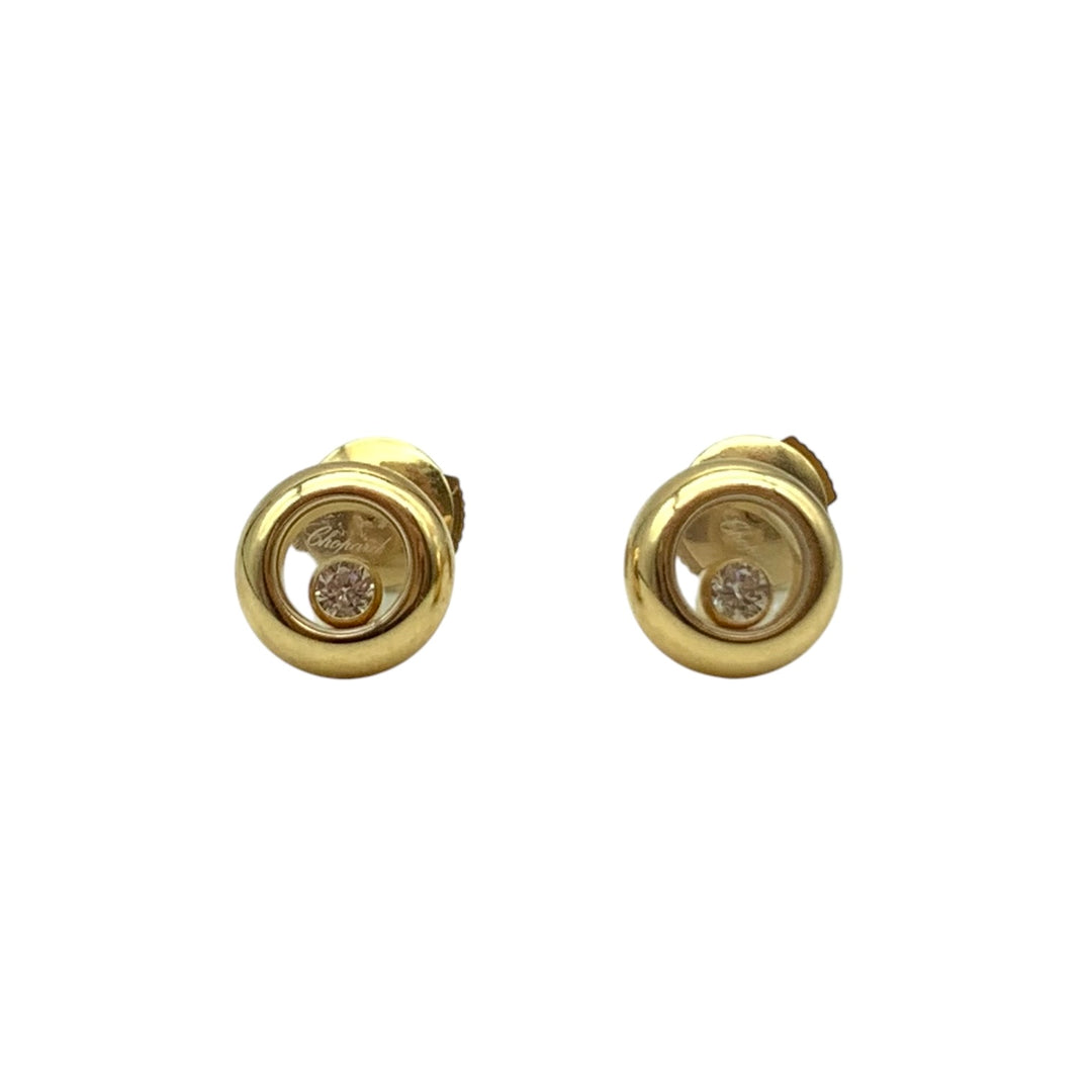 18k Yellow Gold Designer Estate Earrings