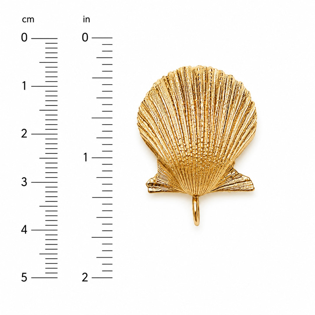 14k Yellow Estate Shell Pendant