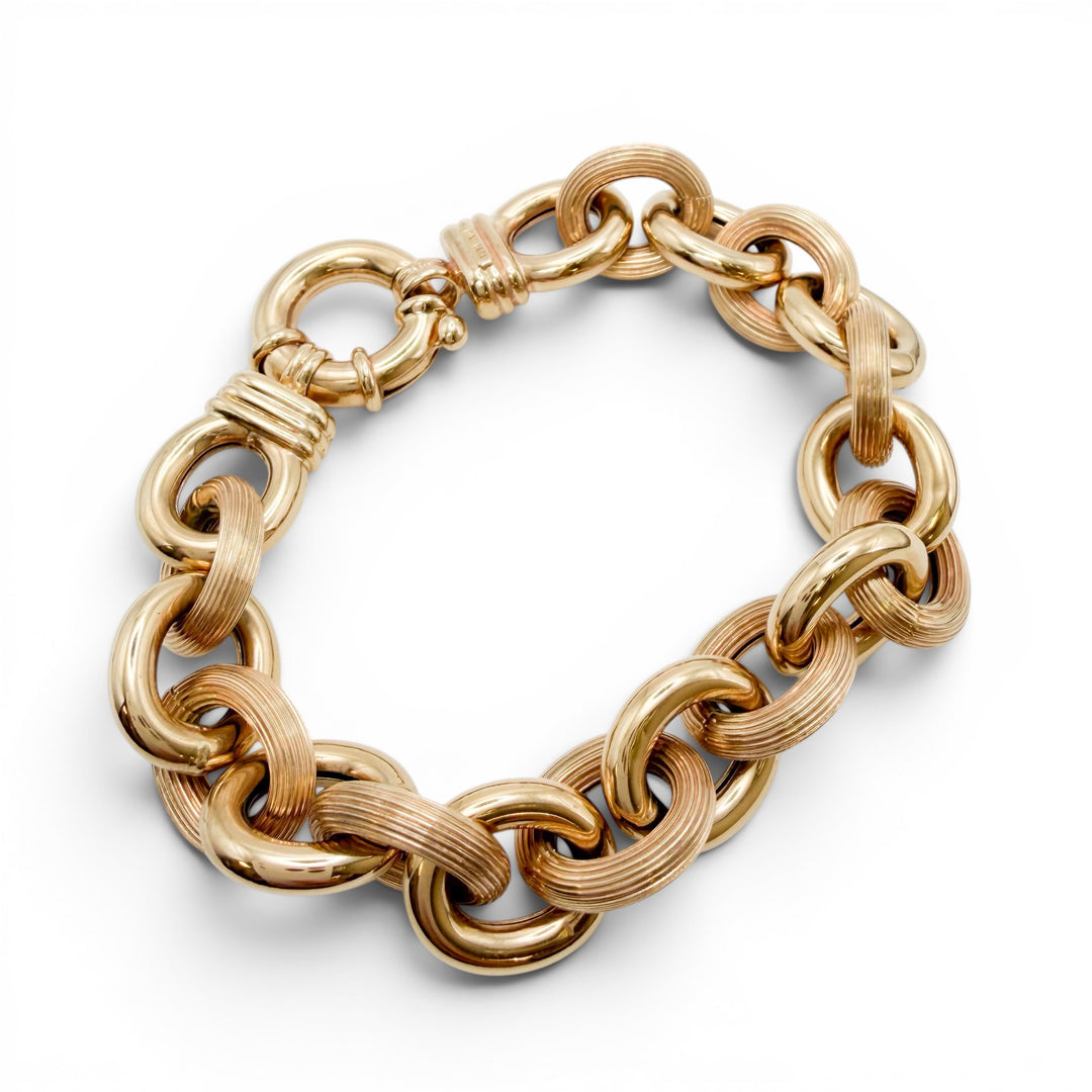 14k Yellow Gold Rolo Estate Bracelet