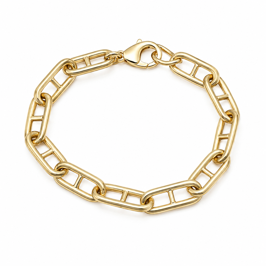 14k Yellow Gold Anchor link Bracelet