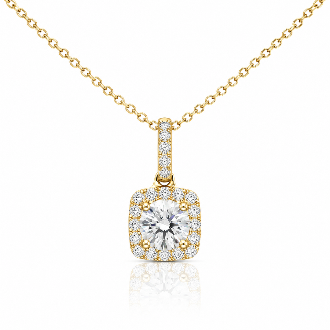 14k Yellow Diamond Pendant