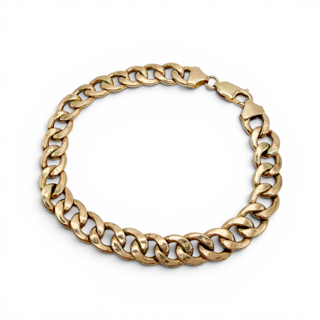 14k Yellow Gold Cuban Estate Bracelet