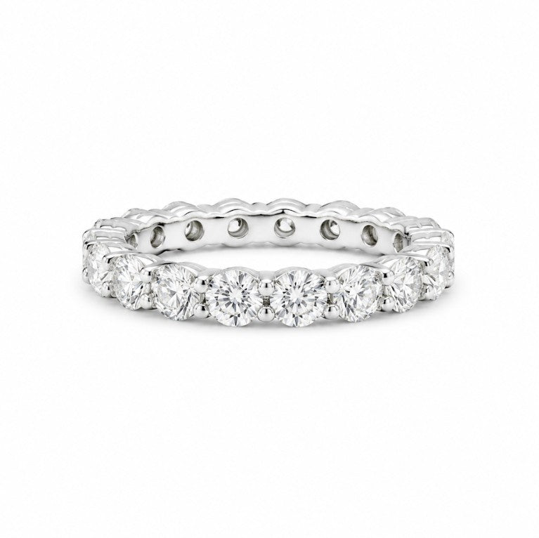 Estate 14k White Diamond Eternity Band
