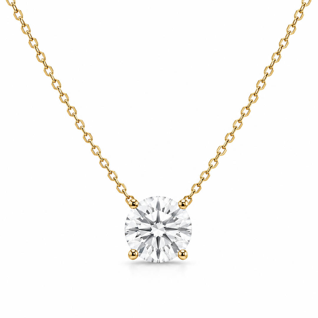 14k Yellow Gold 0.51ct Lab Grown Diamond Pendant