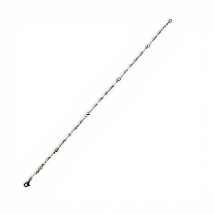 14k Two Tone Estate Anklet