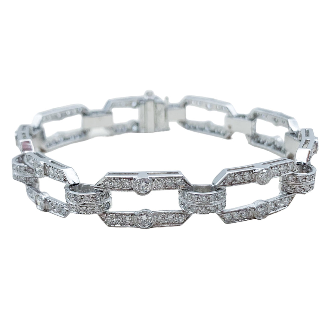 Platinum Diamond Estate Bracelet