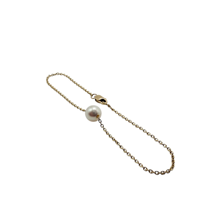 10k Yellow Gold Pearl Estate Bracelet