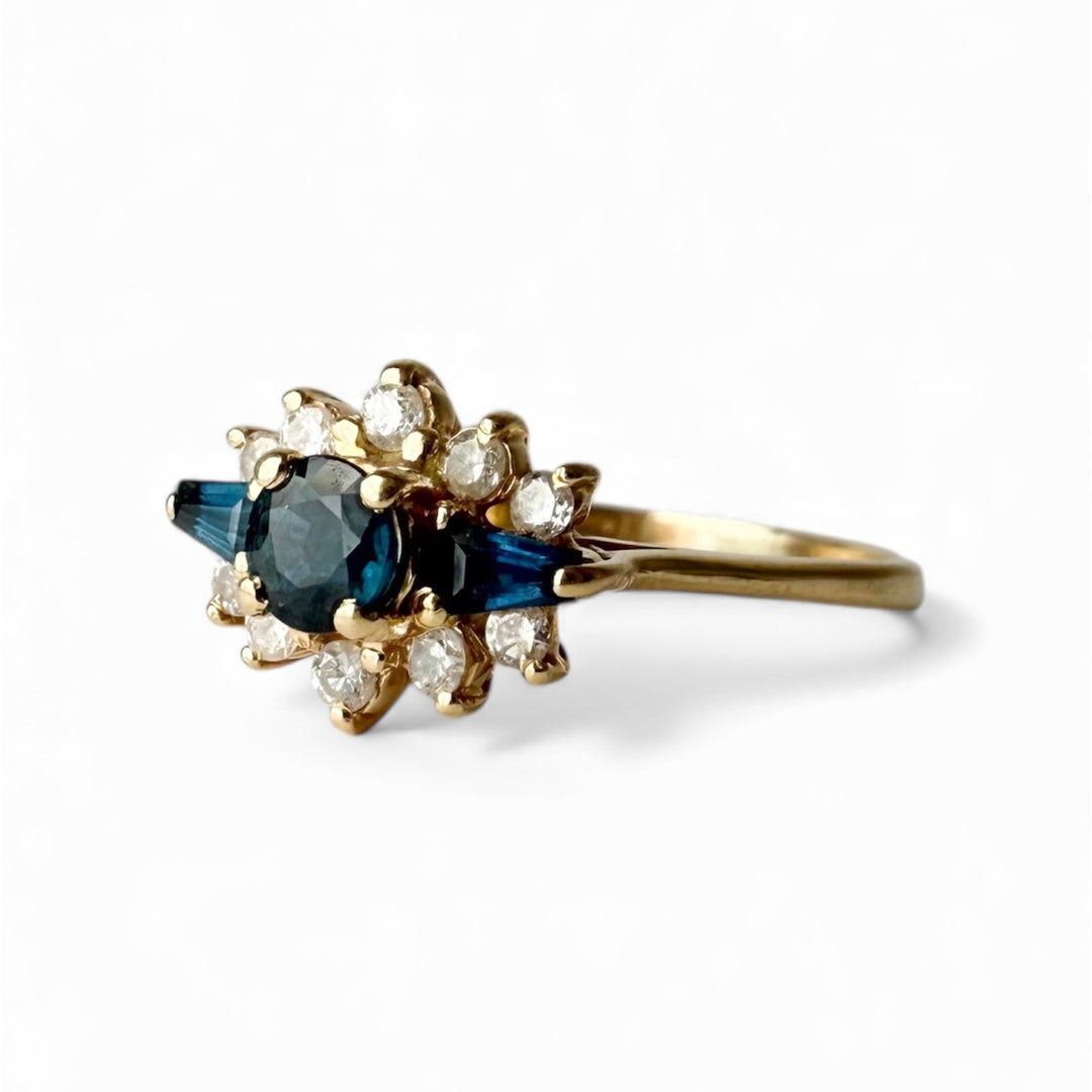 14k Yellow Gold  Sapphire Estate Ring