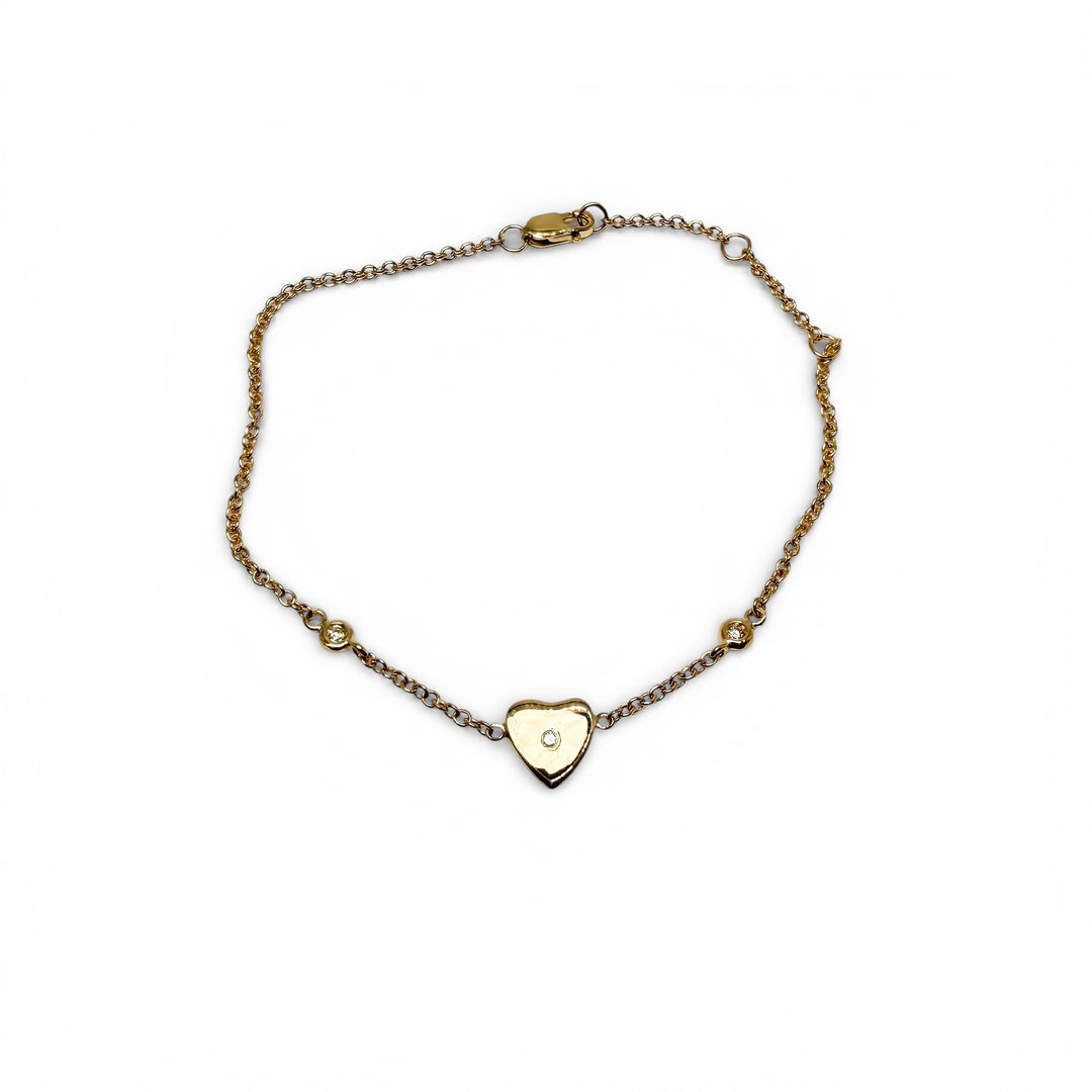 14k Yellow Gold Diamond Bracelet