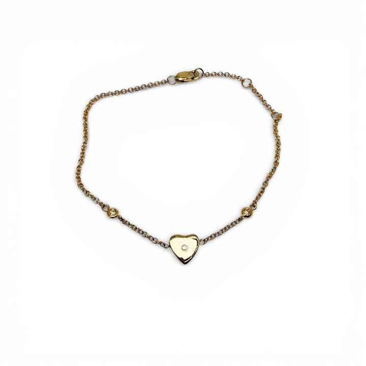 14k Yellow Gold Diamond Bracelet