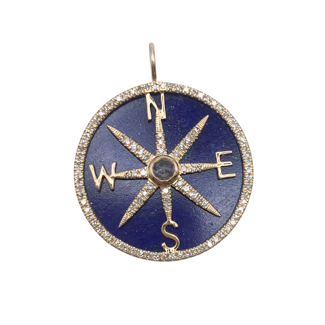14k Yellow Gold Circle Diamond Pendants