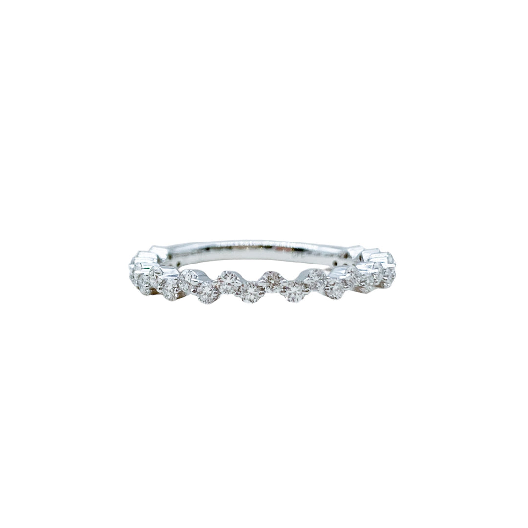 14k White Gold 0.50ctw Round Diamond Wedding Band