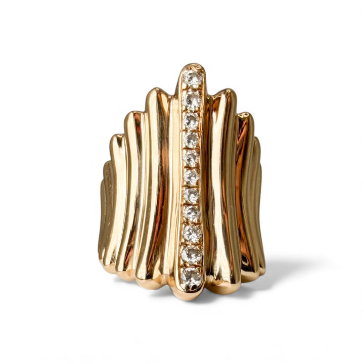 14k Yellow Gold Diamond Estate Ring