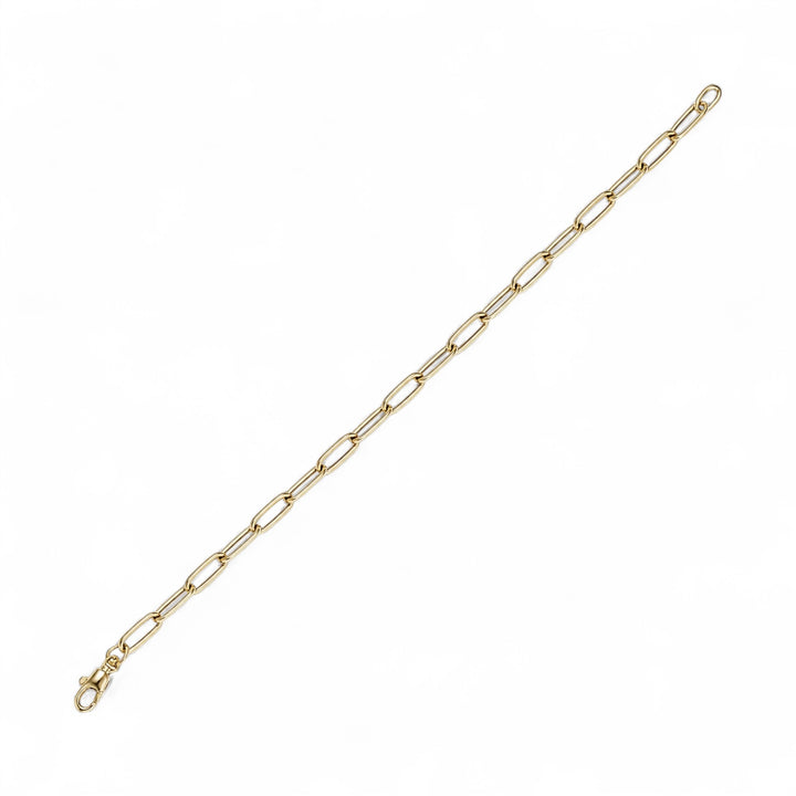 14k Yellow Gold Paper Clip Bracelet