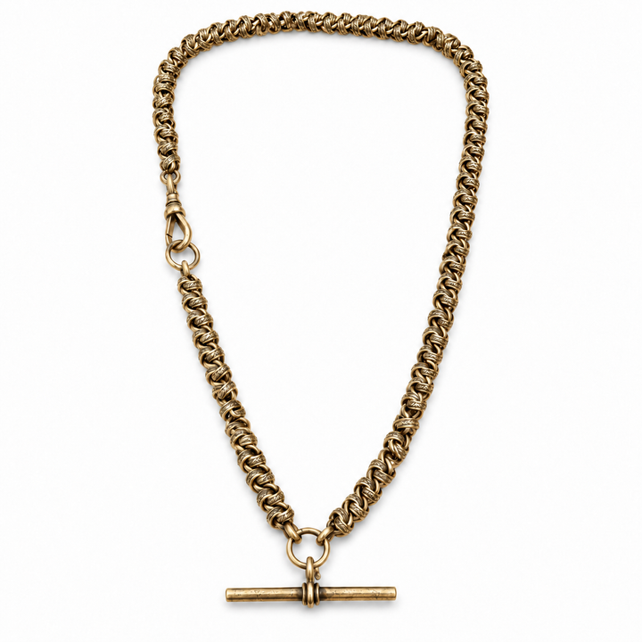 14k Yellow Antique Pocket Watch Chain