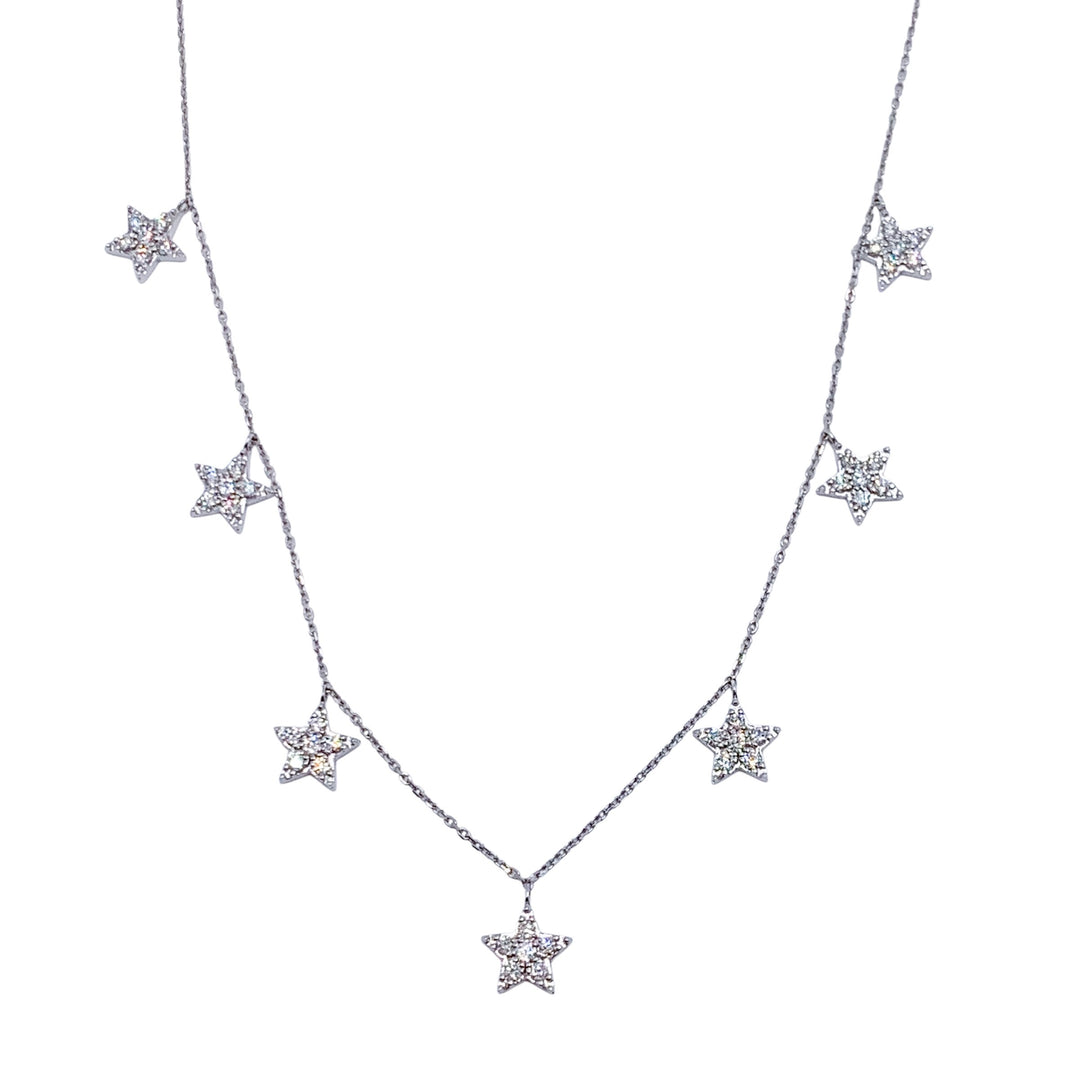 14k White Gold Diamond Necklace
