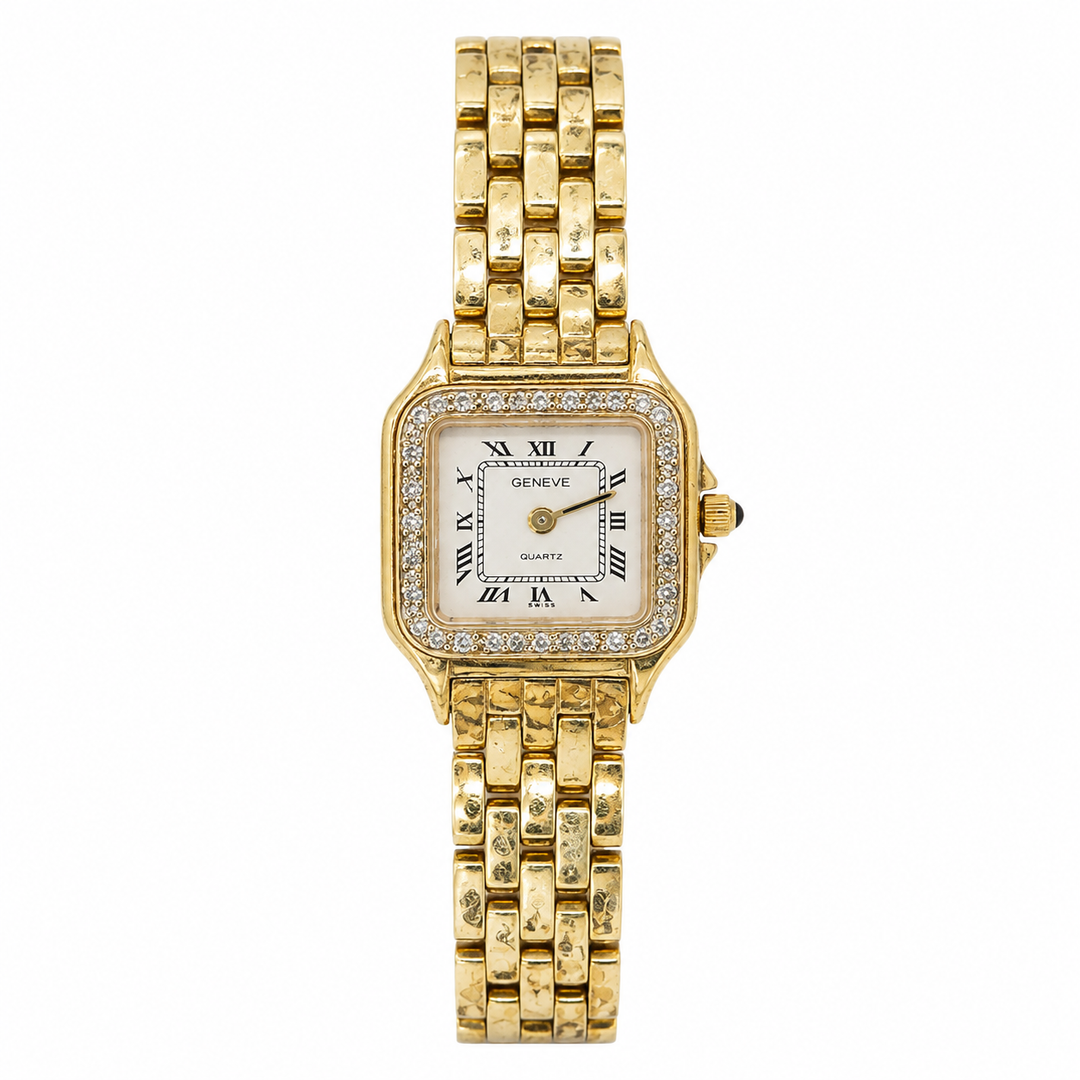 14kt Gold Estate Geneve Diamond Watch
