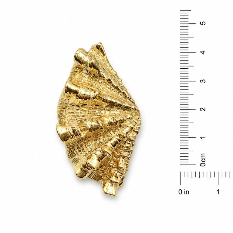 14k Yellow Estate Shell Pendant