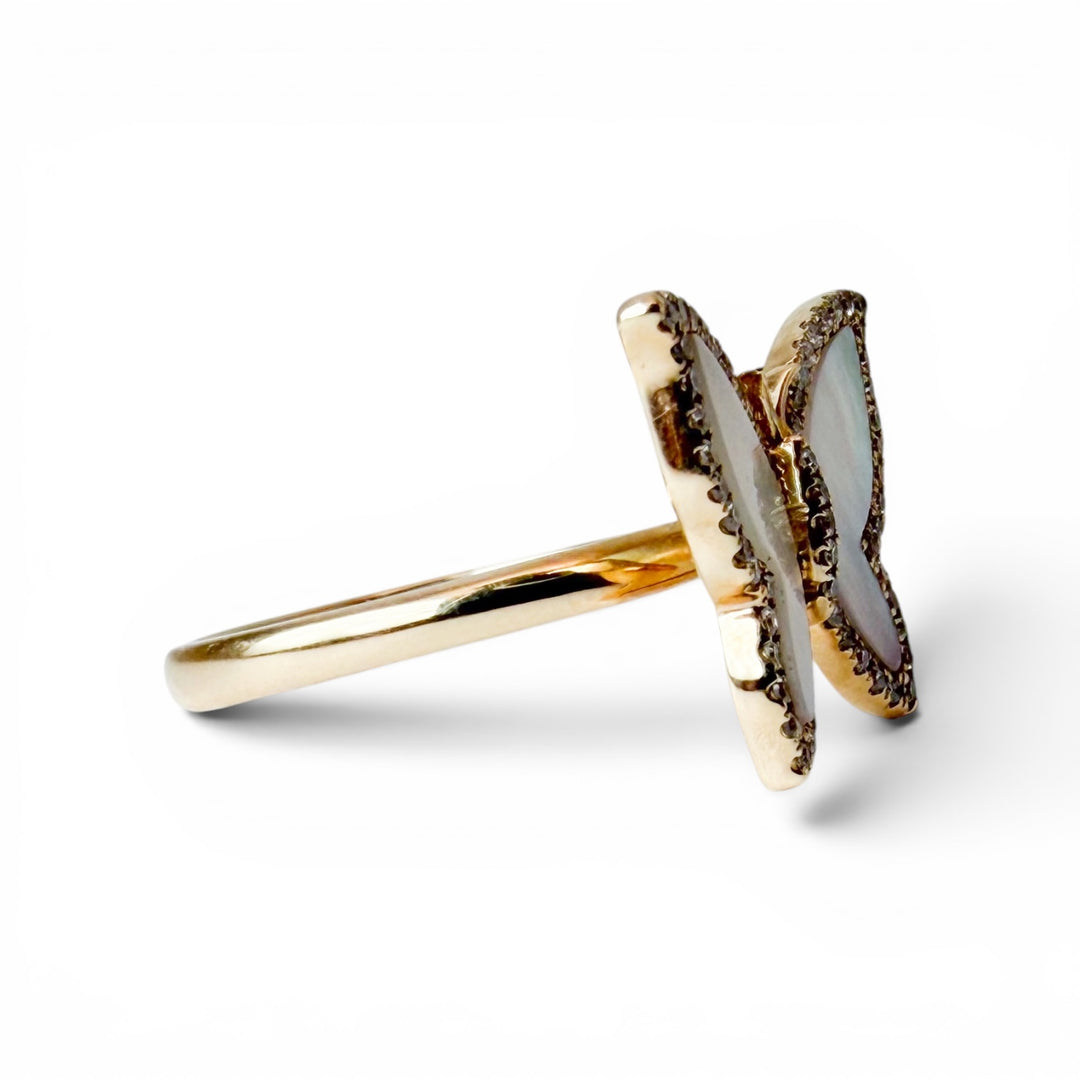 14k Yellow Gold Butterfly Ring