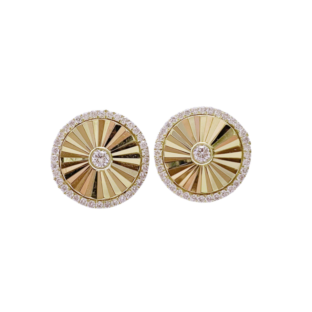 14k Yellow Gold Lab Grown Diamond Earrings 0.35 cttw