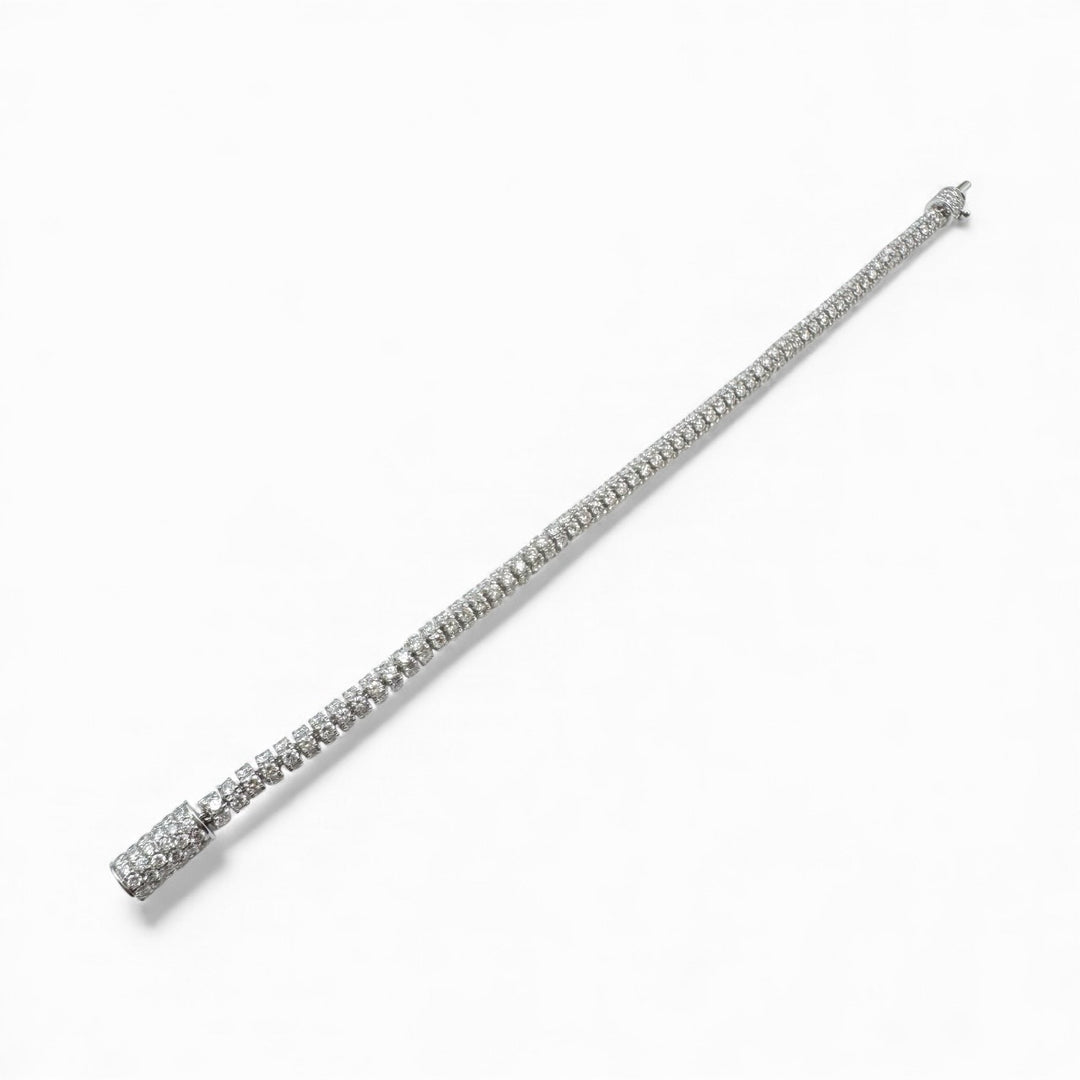 14k White Gold Lab Grown Diamond Bracelet 16.18 cttw