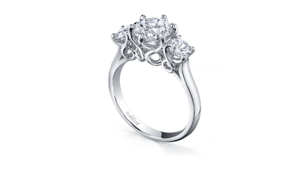 Vatche Three Stone Engagement Ring