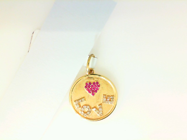 GOG Collection  Necklace FLO-14KTYGLOVEDISK.13CT
