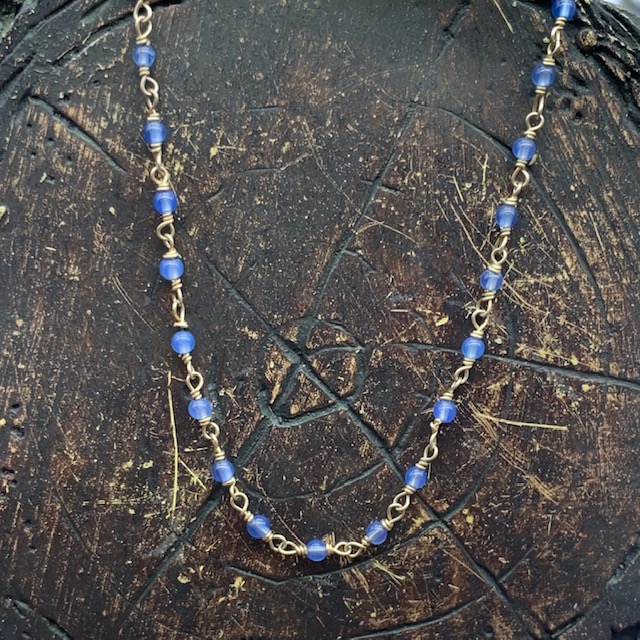 GOG Collection  Necklace FLO-14KTYGIOLITEBEAD