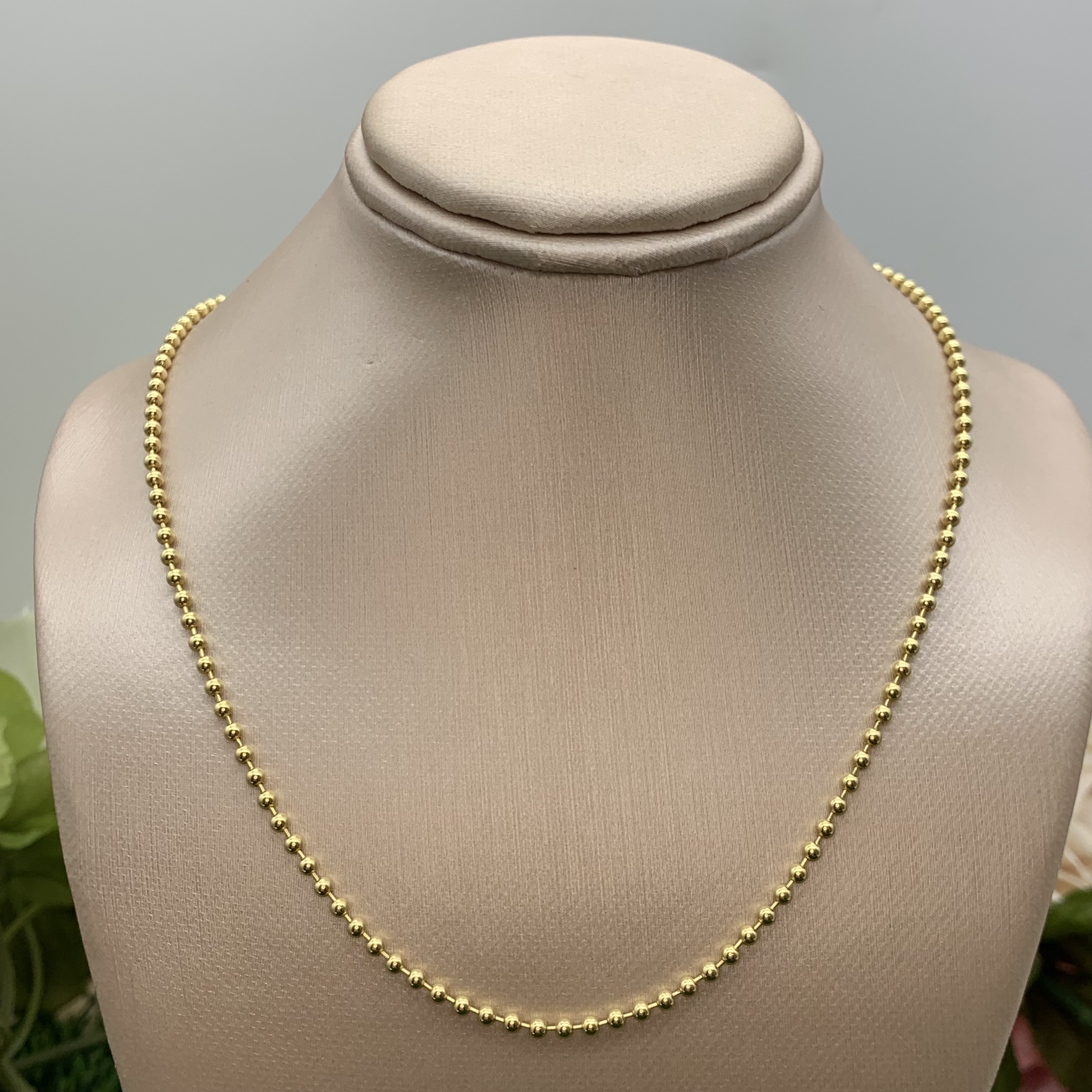 GOG Collection  Necklace FLO-14KBEAD3.4
