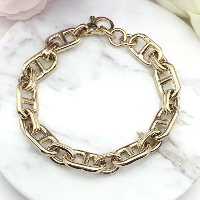 GOG Collection  Bracelet FLO-14KTYGANCHORLINKBRACE