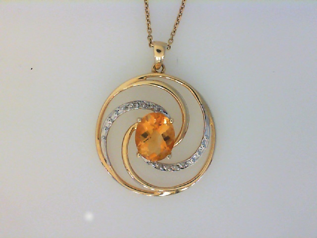 GOG Collection  Necklace EST-14KYGCITRINE0.10
