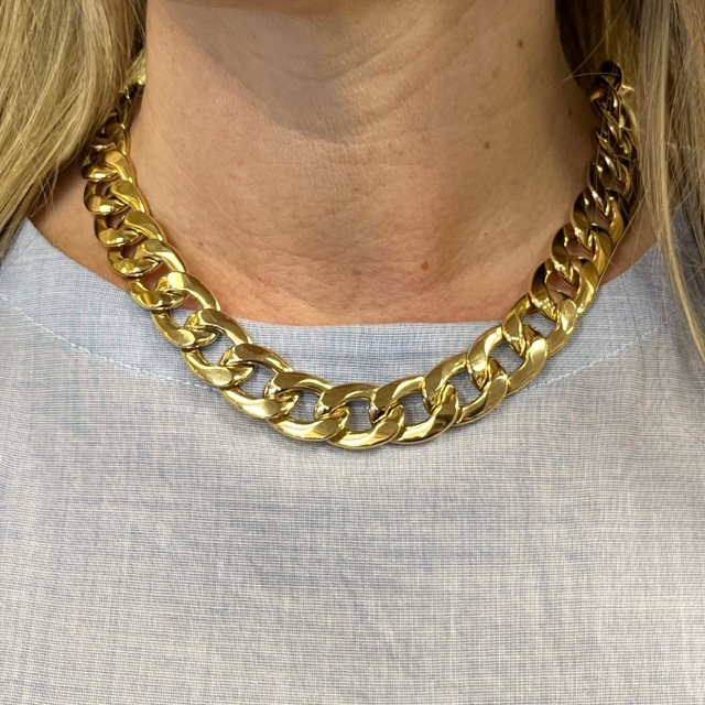 GOG Collection  Necklace EST-14KTYGLARGECURBLNKCHAIN