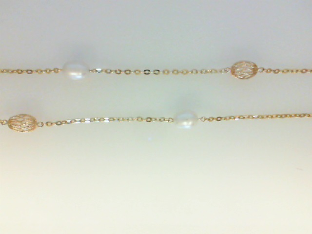 GOG Collection  Necklace EST-C14KANDPEARL28