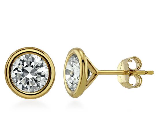 GOG Collection  Earrings GOG-1.22CTWBEZELSETDIASTUDSHVS2