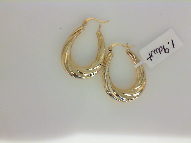 GOG Collection  Earrings EST-oval 14kt hoop
