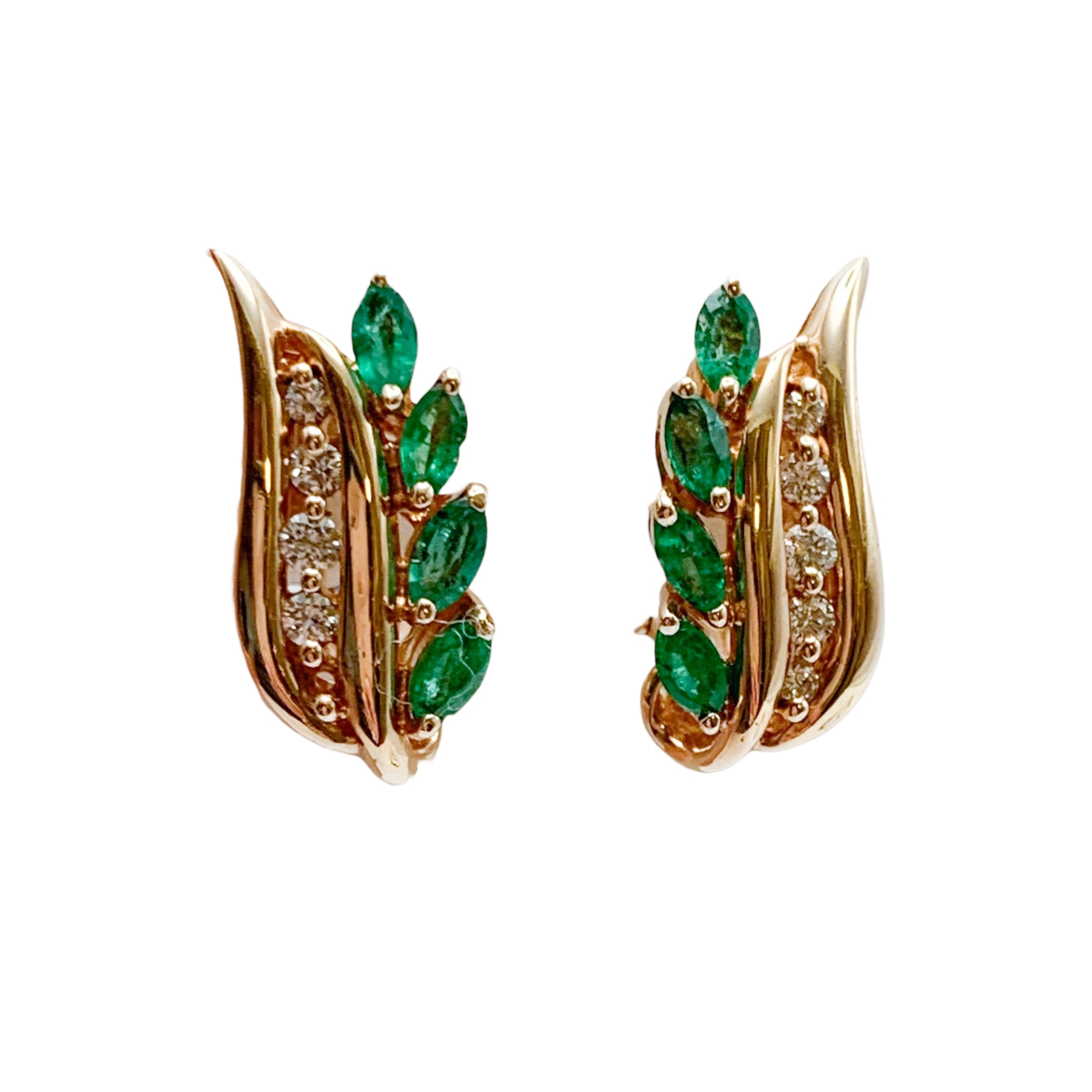 GOG Collection Earrings EST-14K EMERALDDIAEARR GOG Collection Earrings EST-14K EMERALDDIAEARR