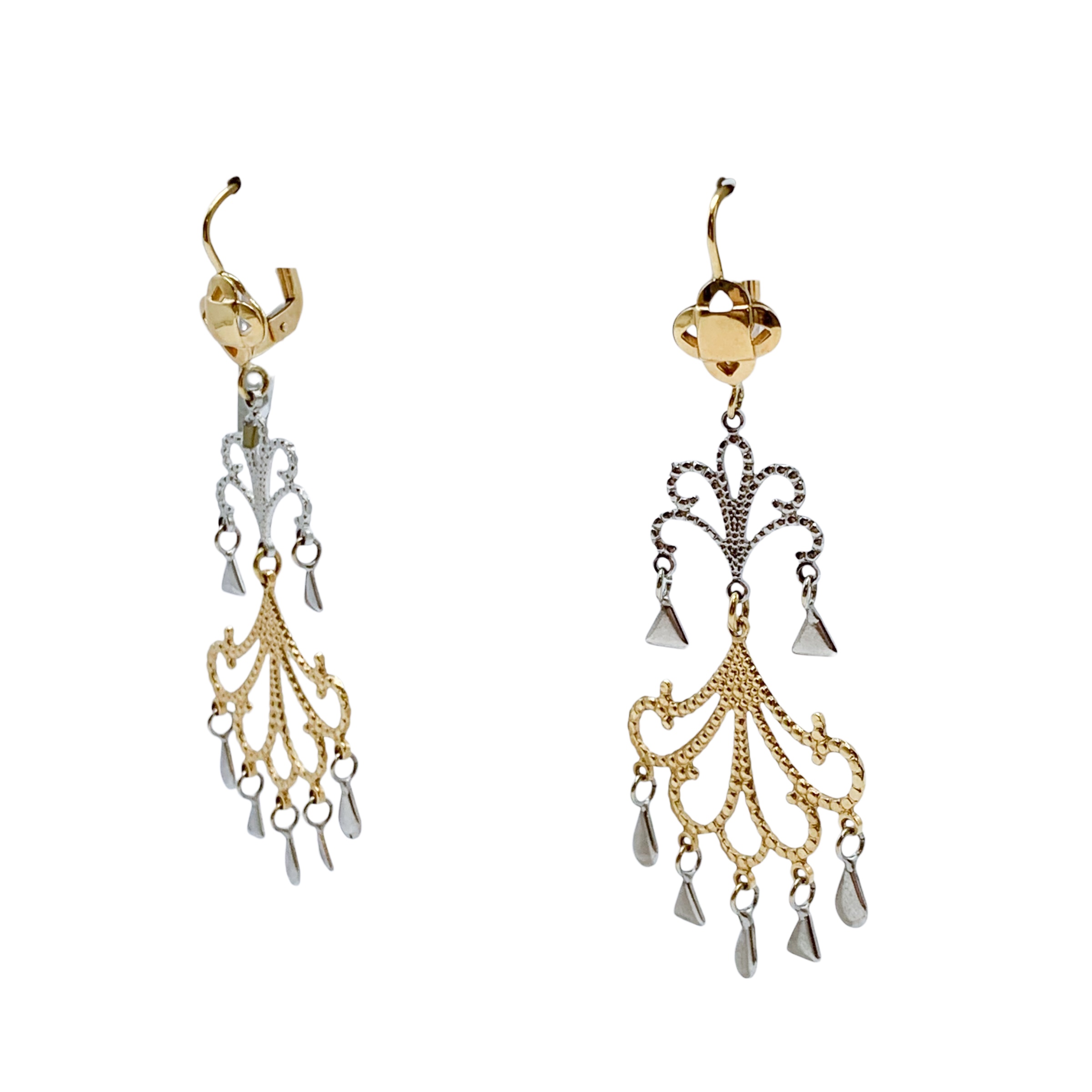 GOG Collection  Earrings EST-18K TWOTONE EARRINGS 5.7DWT