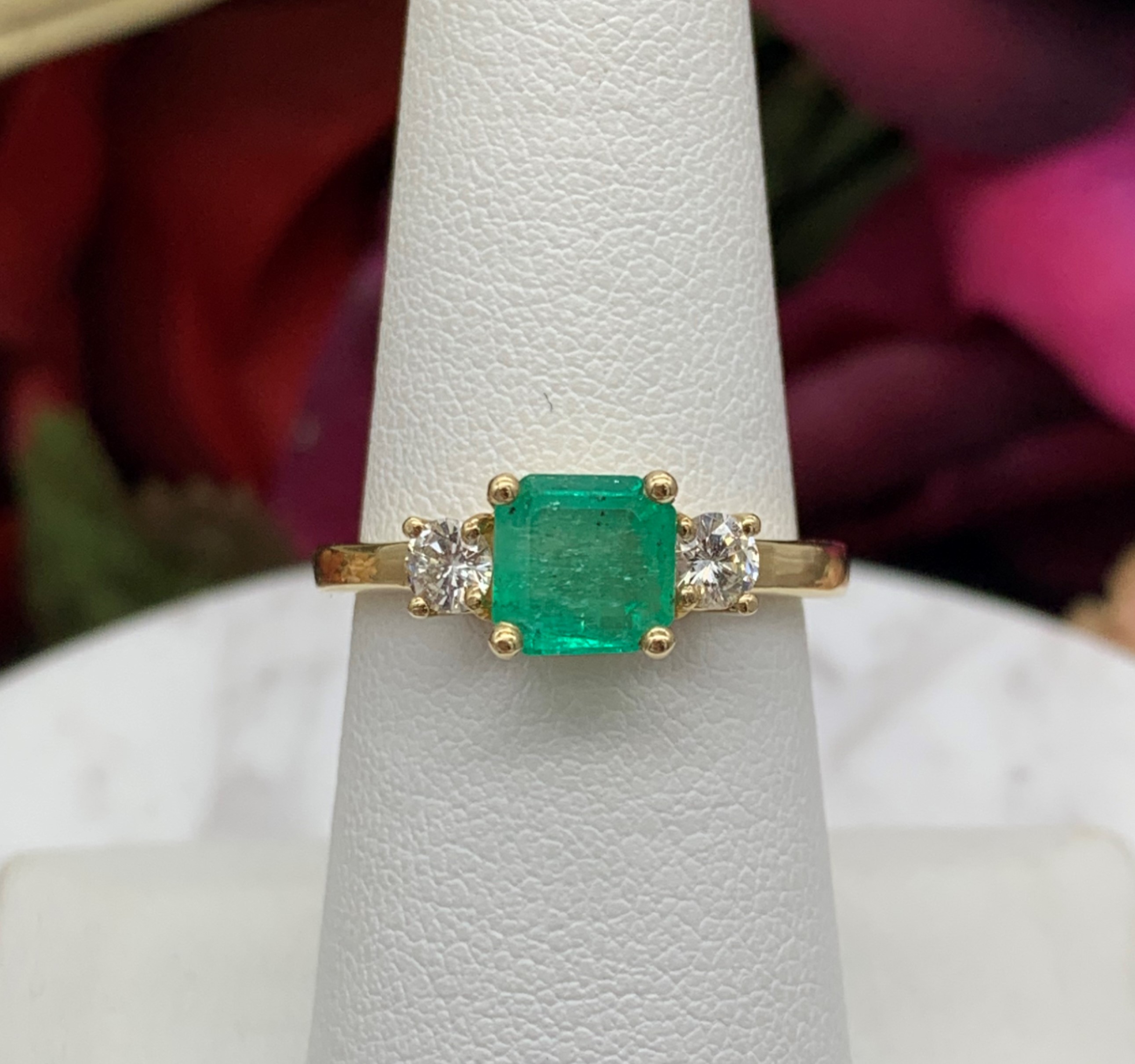 GOG Collection  Ring EST-14K YELLOW PRINC EMERALD