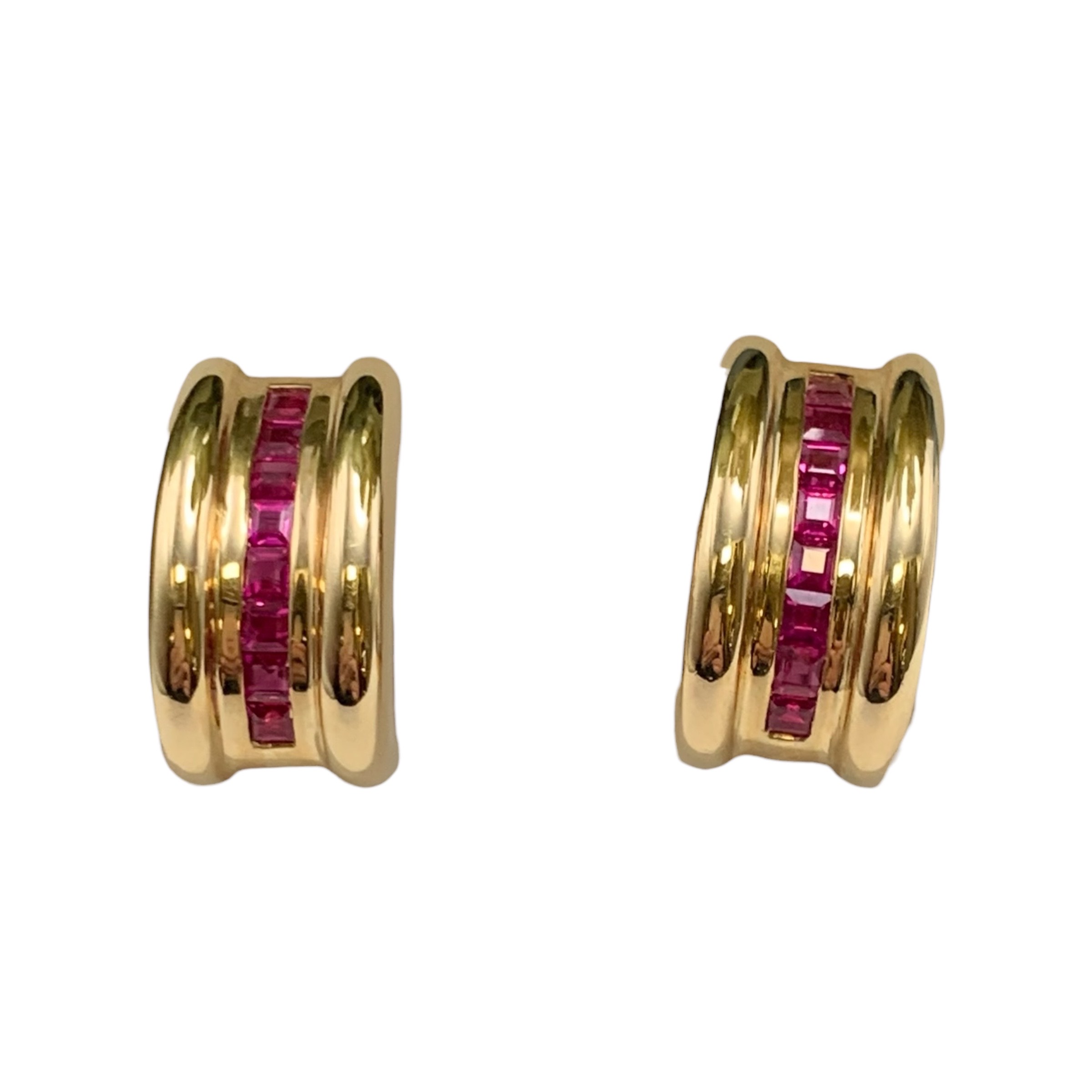 GOG Collection  Earrings EST-14K YG RUBY EARRINGS