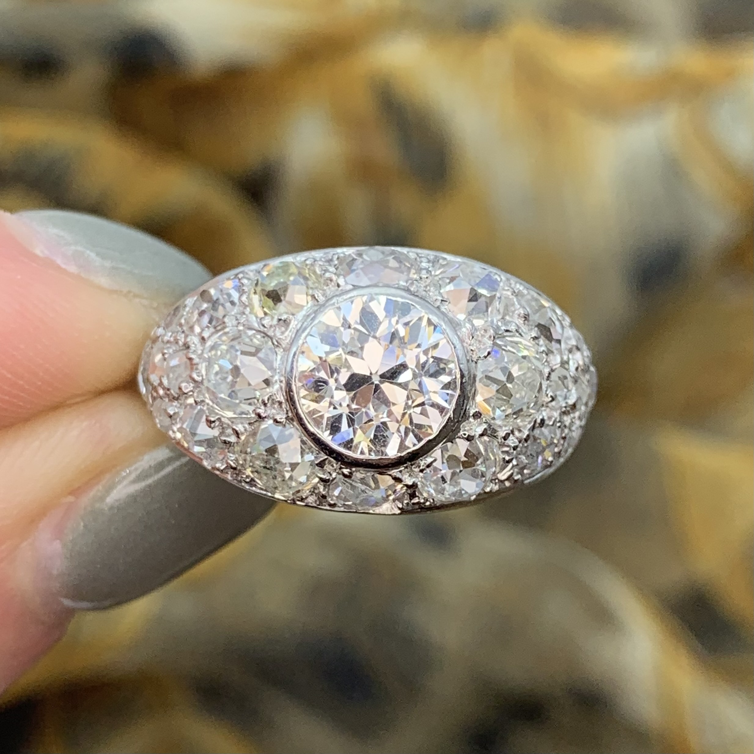GOG Collection  Engagement Ring 145ANTQROSESIDES